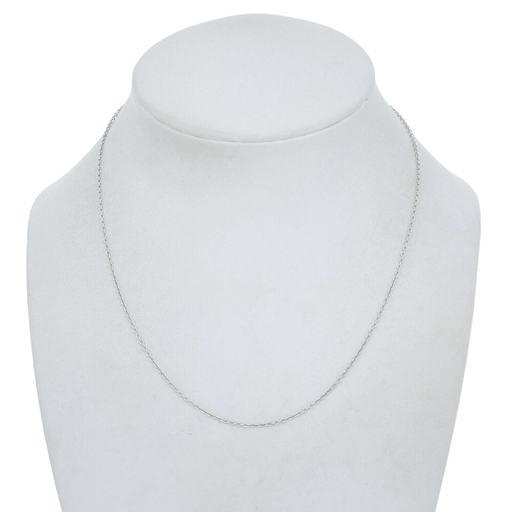 Sterling India Sterling Silver 925 1.2mm Cable Chain Necklace 15.75"
